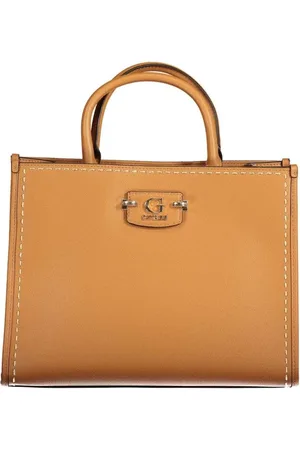 Guess Tassen, Dames, Bruin, ONE Size, Bruine Lint Handtas met Meerdere Zakken
