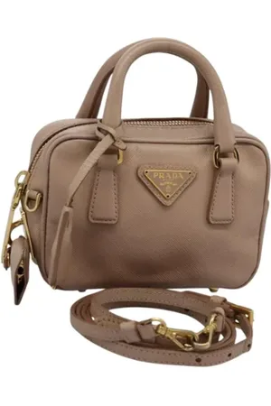 Prada Pre-owned, Dames, Roze, ONE Size, Leer, Tweedehands leren handtassen