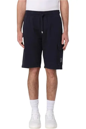C.P. Company Korte broeken, Heren, Blauw, XL, Blauwe Cargo Shorts met Zakdetail