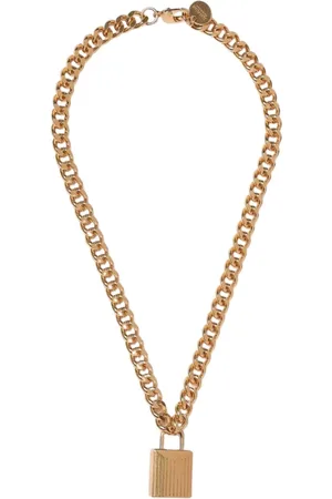 Tom Ford Accessoires, Heren, Geel, ONE Size, Gouden hangslot hanger ketting