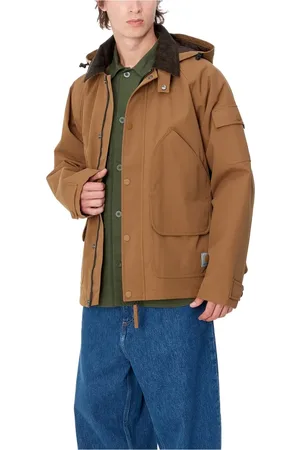Carhartt Jassen, Heren, Bruin, M, Nylon, Bruin Tabak Clarton Jas Stijlvol Praktisch