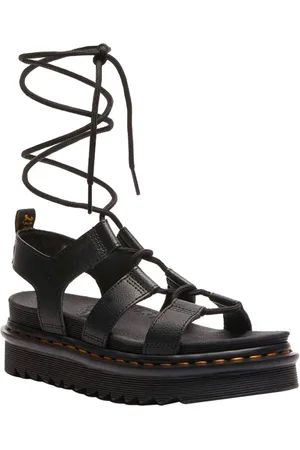 Dr. Martens Schoenen, Dames, Zwart, 36 EU, Zwarte Lage Sandalen