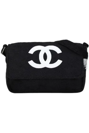 CHANEL Pre-owned, Dames, Zwart, ONE Size, Pre-owned Fabric crossbody-bags