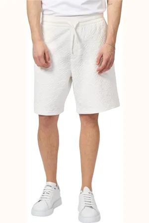 Armani Exchange Korte broeken, Heren, Wit, L, Witte Stretch Shorts Eenvoudige Basic Stijl
