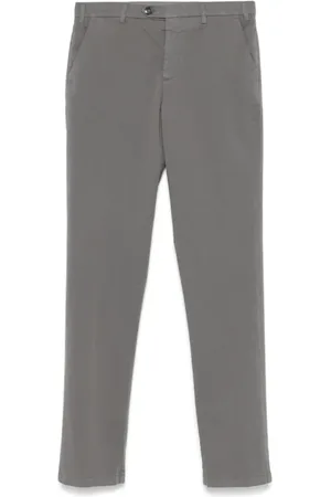 CANALI Broeken, Heren, Grijs, XL, Sarga Chino met knoopsluiting