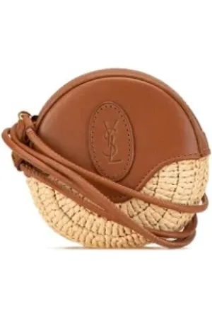 Saint Laurent Pre-owned, Dames, Bruin, ONE Size, Leer, Tweedehands leren schoudertassen