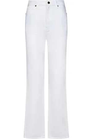 Khaite Jeans, Dames, Wit, W28, Katoen, Witte Flare Leg Jeans