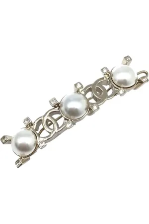 CHANEL Pre-owned, Dames, Geel, ONE Size, Pre-owned Metal hair-accessories