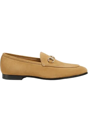 Gucci Schoenen, Dames, , 39 EU, Leer, Leren Loafers met Horsebit Detail