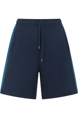Lanvin Korte broeken, Heren, Blauw, S, Korte Zijkant Shorts