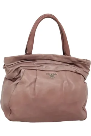 Prada Pre-owned, Dames, Roze, ONE Size, Leer, Tweedehands leren handtassen
