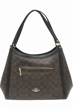Coach Pre-owned, Dames, Bruin, ONE Size, Tweedehands Canvas handtassen