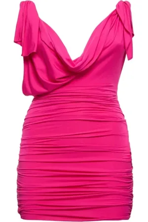 The Attico Kleedjes, Dames, Roze, 2Xs, Roze Jersey Mini Rok Aw 24