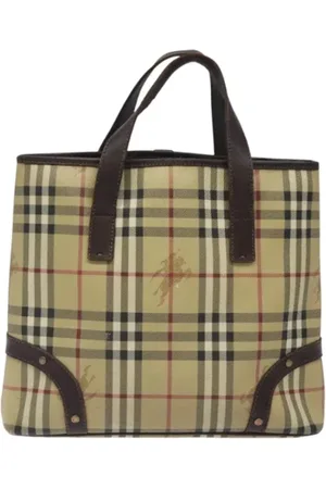 Burberry Pre-owned, Dames, , ONE Size, Leer, Tweedehands leren handtassen