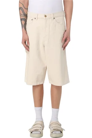 A.P.C. Korte broeken, Heren, , XL, Katoen, Ecru Katoenen Shorts met Zijzakken