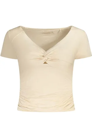 Guess Tops, Dames, , L, Roze Modal Korte Mouw T-Shirt