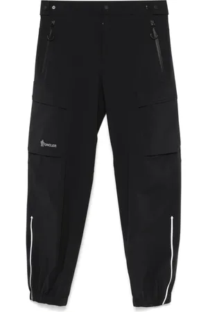 Moncler Broeken, Heren, Zwart, S, Zwarte Broek met Verstelbare Tailleband