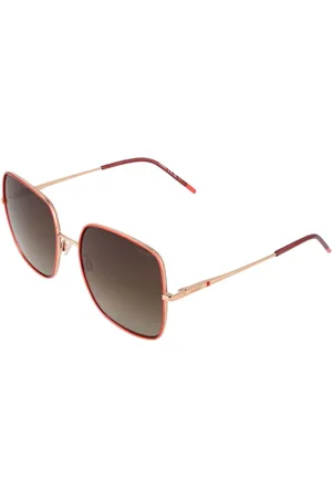 HUGO BOSS Accessoires, Dames, Rood, ONE Size, Vierkante zonnebril