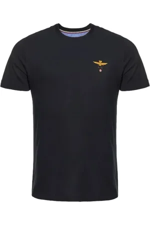 Aeronautica Militare Tops, Heren, Blauw, 2Xl, Katoen, Katoenen T-shirt