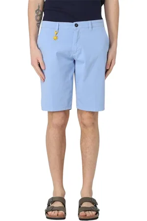 Manuel Ritz Korte broeken, Heren, Blauw, XL, Katoen, Blauwe Zomer Shorts Lichtgewicht Casual