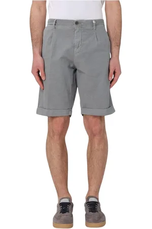 MYTHS Korte broeken, Heren, Grijs, XL, Katoen, Sand Relaxed Cuffed Shorts