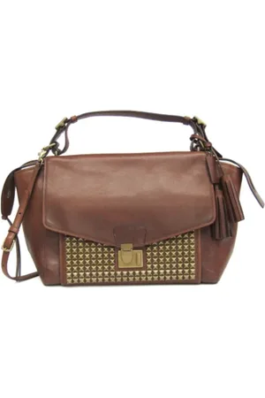 Coach Pre-owned, Dames, Bruin, ONE Size, Leer, Tweedehands leren schoudertassen