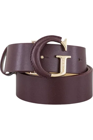 Guess Accessoires, unisex, Bruin, S, Logo gesp riem - Rozen gegraveerd