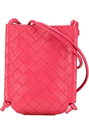Bottega Veneta Pre-owned, Dames, Roze, ONE Size, Leer, Pre-owned Leather crossbody-bags