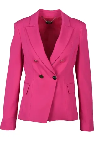 Liu Jo Jassen, Dames, Roze, S, Polyester, Double-breasted jas met knoopsluiting
