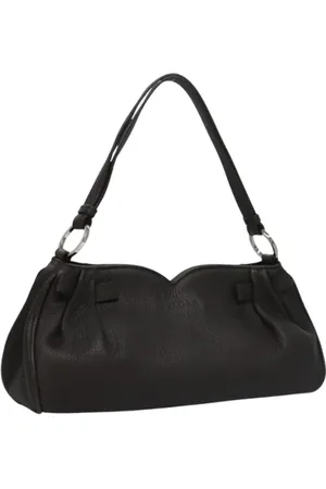 Bvlgari Pre-owned, Dames, Zwart, ONE Size, Leer, Tweedehands leren handtassen