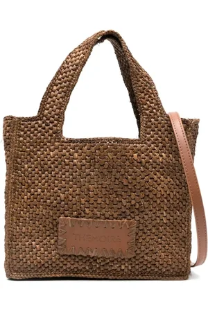 THEMOIRÈ Tassen, Dames, Bruin, ONE Size, Raffia tas voor zomeroutfits