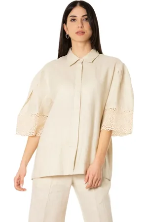 Isabelle Blanche Blouses & Shirts, Dames, , S, Linnen, Linnen Shirt - Almoust Mauve
