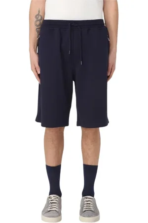 Brunello Cucinelli Korte broeken, Heren, Blauw, XL, Katoen, Grijze relaxte sweatshorts
