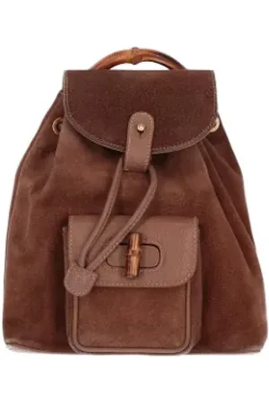 Gucci Pre-owned, Dames, Bruin, ONE Size, Suède, Pre-owned Leather gucci-bags