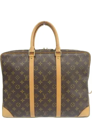 LOUIS VUITTON Pre-owned, Dames, Bruin, ONE Size, Pre-owned Canvas briefcases