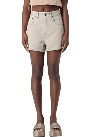 Fendi Korte broeken, Dames, , 3Xs, Leer, Getailleerde Shorts