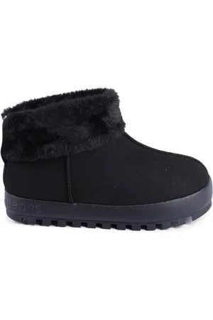 Calvin Klein Schoenen, Dames, Zwart, 40 EU, Faux Fur Enkellaarzen