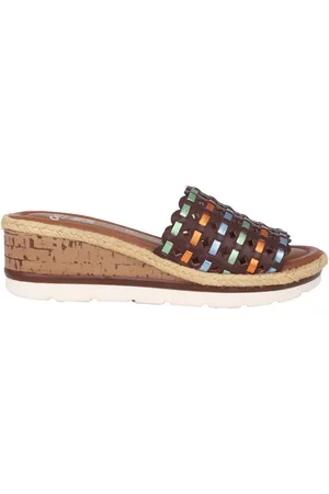 ARA Schoenen, Dames, Bruin, 37 EU, Leer, Multicolor damessandaal