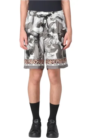 Roberto Cavalli Korte broeken, Heren, Grijs, S, Grijze Tailored Casual Shorts