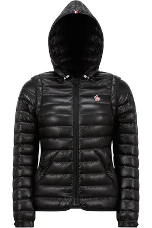Moncler Jassen, Dames, Zwart, S, Polyester, Zwarte outdoorjas met donsvulling