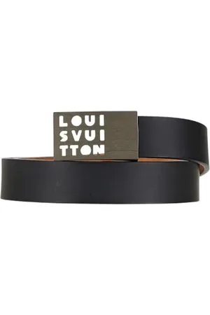LOUIS VUITTON Pre-owned, Dames, Zwart, ONE Size, Pre-owned Leather belts