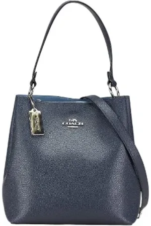 Coach Pre-owned, Dames, Blauw, ONE Size, Tweedehands leren handtassen