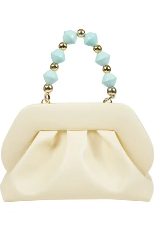 THEMOIRÈ Tassen, Dames, , ONE Size, Leren handtas met parelhandvat