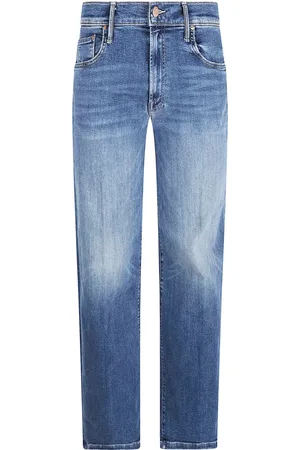Mother Jeans, Dames, Blauw, W27, Denim, Denim Jeans met Unieke Samenstelling
