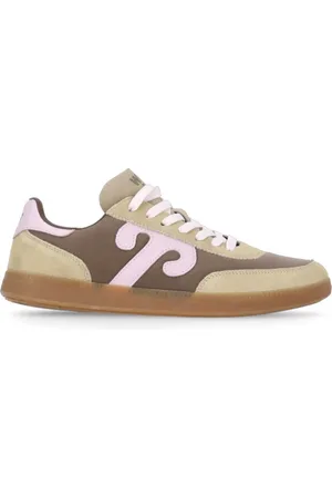WUSHU RUYI Schoenen, Dames, Bruin, 38 EU, Suède, Bruine Leren Sneakers met Ruyi Logo