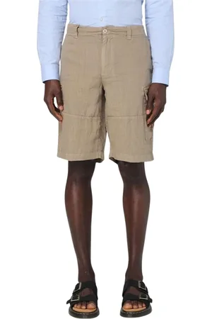 Blauer Korte broeken, Heren, , W34, Linnen, Blauwe Cargo Shorts