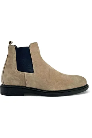 Duca Di Morrone Schoenen, Heren, Bruin, 41 EU, Suède, Premium Suède Enkellaarzen met Leren Voering