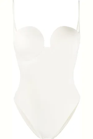 MAGDA BUTRYM Badkleding, Dames, Wit, S, Crèmekleurig Badpak