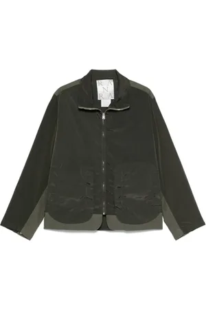 RANRA Jassen, Heren, Groen, M, Nylon, Antracietgrijze Canvas Nylon Jas