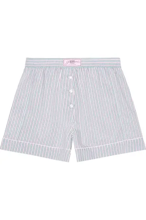 Ganni Korte broeken, Dames, Blauw, XS, Heldere Blauwe Shorts met Knoopsluiting